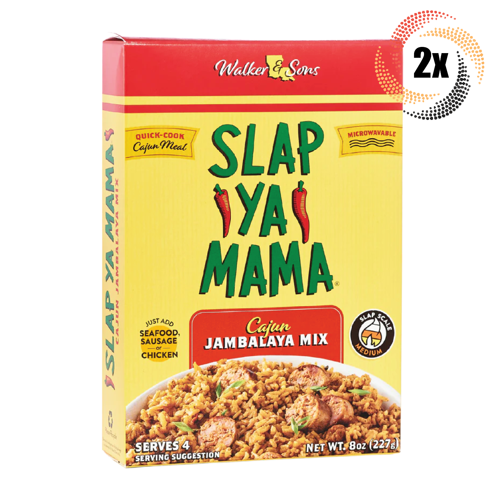 2x Boxes Walker & Sons Slap Ya Mama Cajun Flavor Jambalaya Mix | 8oz - $23.40