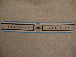 Converse All Star Chuck Taylor Official Apparel Gray Distressed T Shirt M - $19.64