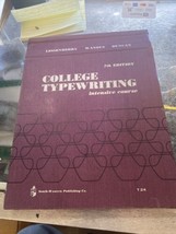 VTG College Typewriting Intensive Course Book 7th edition Business Education - £9.06 GBP