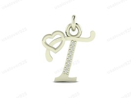 T Alphabet Heart Shape 925 Sterling Silver Handmade Unique Pendant Jewelry - $35.00
