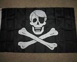 Moon 3x5 Embroidered Jolly Roger Pirate Eye Patch 600D 2ply Nylon Flag 3... - £46.37 GBP
