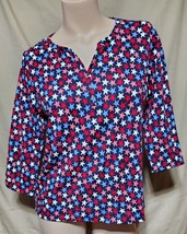 Petite PP, PS, PM, PL Karen Scott Red White Blue Pink Shirt Stars Patriotic USA - £10.39 GBP