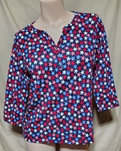 Petite PP, PS, PM, PL Karen Scott Red White Blue Pink Shirt Stars Patrio... - £10.27 GBP