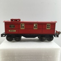 Lionel Lines #1682 Red Tin Train Car Caboose Metal O Gauge Single Coupler VTG - £21.80 GBP