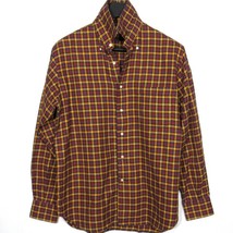 Fabio Inghirami Men&#39;s Plaid Shirt Soft Fleece Italy Red Multicolor Size 16/41 - $14.99