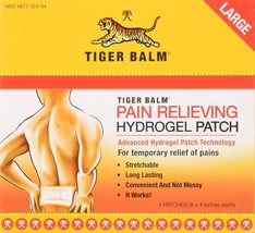 Tiger Balm Pain Relieving Patch Large 4 Each 4 Count (Pack of 3) - £53.35 GBP