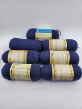 7 Skeins 1110 True Navy Blue Mainstays 4 Ply Worsted Weight Yarn 397 Yards 7 oz - £39.52 GBP