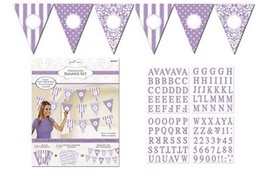 AMSCAN PERSONALIZED Lilac BANNER KIT for BRIDAL SHOWERS ~ WEDDINGS Lavender - $8.84