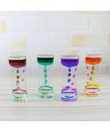 Creative Double Color Liquid Hourglass, Acrylic Floating Drop Oil Hourgl... - £3.11 GBP