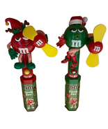 M&amp;M’s Green &amp; Red Christmas Small Fans Collectible! - $10.00