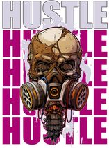 Hustle Zombie Gas mask Vinyl Decal Sticker UV &amp; Water Proof Gift Laptop ... - $109.97 MXN