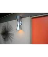 Atomic 60's style Mid Century Modern Bow Tie Dual Cone Wall Sconce Light Chrome - $88.87 - $138.86