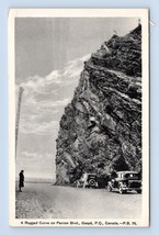 Rock Slides on Perron Blvd Gaspe Quebec Canada UNP WB Postcard M5 - £2.10 GBP