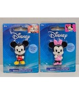 Lot Of 2 NIP Sealed Disney Vinyl Figures Cake Toppers Mickey &amp; Minnie Mouse - £4.68 GBP