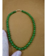 (v308-10) 16&quot; long light Green Jade gemstone 6mm beaded bead Necklace Je... - $1,099.57 MXN