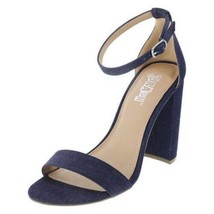 Womens Sandals Brash Houston Blue Denim Block Heel Ankle Strap Shoes-size 9 - £17.80 GBP