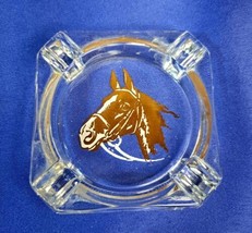 Vintage Glass Personal Horse Ashtray / Equestrian Themed Barn Farm Barwa... - $208.73 MXN