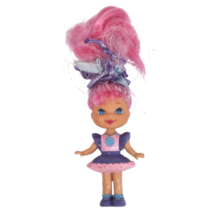 4" VINTAGE 1993 MATTEL LI'L LIL SECRETS MINI DOLL PINK HAIR PURPLE + PIN... - $9.50