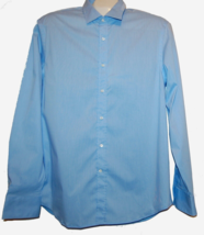 Kent and Curwen Men&#39;s Blue Striped Button Front Dress Casual Shirt Size XL - £57.68 GBP