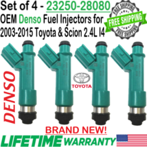 NEW OEM Denso 4Pcs Fuel Injectors for 2003-2010 Toyota Camry 4 Cylinder 2.4L I4 - £172.90 GBP