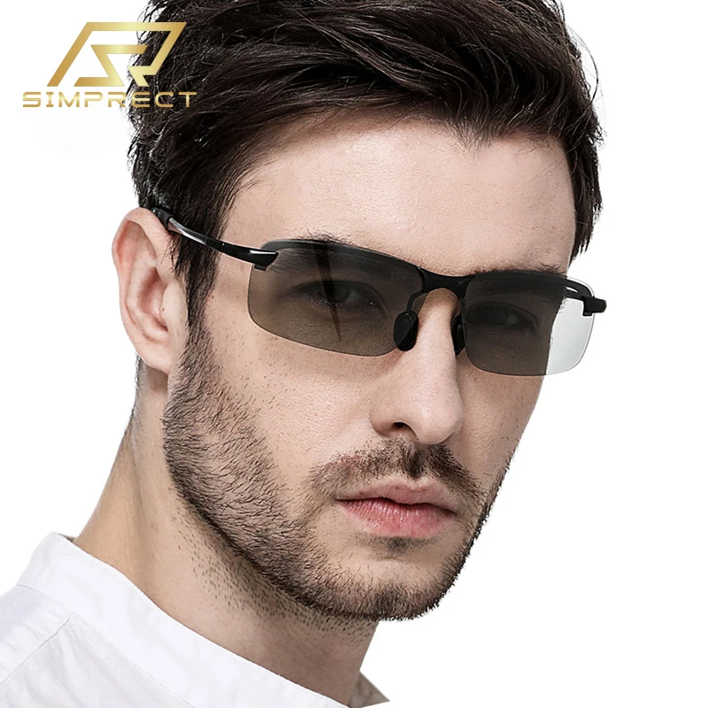 Sporting SIMPRECT Photochromic Polarized SunglAes For Men 2022 Luxury Brand Desi - £23.95 GBP