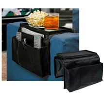 Sofa Arm Rest Organizer 5 Pocket Caddy Couch Tray Remote Control Holder Table - £24.03 GBP
