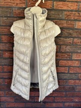 Beige 90% Down Vest Small Zipper Pockets Sleeveless Jacket Calvin Klein Performa - $45.60