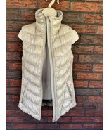 Beige 90% Down Vest Small Zipper Pockets Sleeveless Jacket Calvin Klein ... - $45.60