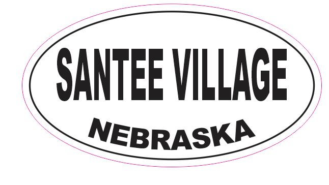 Primary image for Santee Village Nebraska Oval Bumper Sticker or Helmet Sticker D7027
