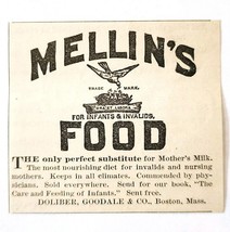 Mellin&#39;s Food Infant Invalid 1885 Advertisement Victorian Baby Food ADBN... - $19.99
