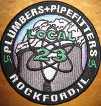 UNION PLUMBERS PIPEFITTERS STEAMFITTERS UA LOCAL 23 Rockford IL Patch - £7.83 GBP
