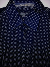 FERNANDO PENA PLATINUM MEN&#39;S LS DK BLUE 100% COTTON SHIRT-L-NWOT-NICE - £10.95 GBP