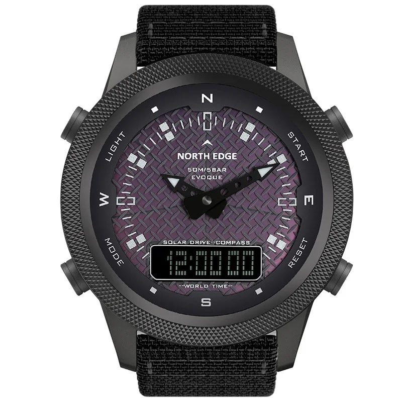 Watch For Men Solar Watch Compass Stopwatch Alarm Clock 50M Waterproof C... - $120.37