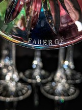 Faberge Odessa Crystal Colored  Tall Wine Glasses without case image 5