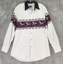 Cumberland Outfitters Shirt Mens Large Bald Eagle Western Vintage Pearl Snap - £32.61 GBP