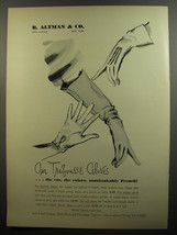 1952 B. Altman &amp; Co. Trefousse Gloves Advertisement - £14.78 GBP