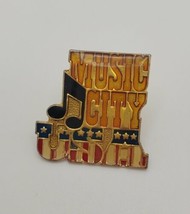 Music City USA Round Nashville Tennessee Souvenir Lapel Hat Pin - £14.65 GBP