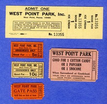 West Point Amusement Park Ticket Lot, West Point, Penn/PA - $8.50
