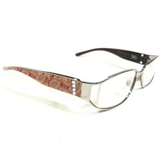 Dolce & Gabbana Eyeglasses Frames DG1159-B 299 Brown Red Silver Floral 53-16-130 - $111.99