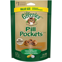 Greenies Feline Pill Pockets Cat Treats Chicken 1ea/3 oz, 85 ct - £17.33 GBP