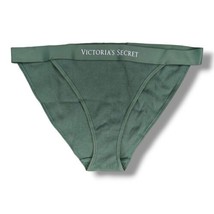 Victoria’s Secret High Waisted Brief Panties XL Wide Waistband Logo Gree... - $21.99