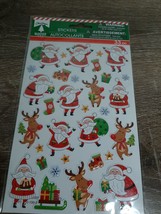 Christmas Holiday Puffy Santa Christmas Stickers  33 Stickers-BRAND NEW-SHIPN24H - £10.86 GBP