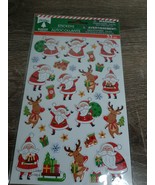 Christmas Holiday Puffy Santa Christmas Stickers  33 Stickers-BRAND NEW-... - £10.85 GBP
