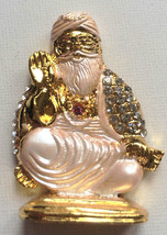 Gold Plated Car Dashboard Mantle Piece Sikh Khalsa Guru Nanak Statue Gift OS505 - £9.81 GBP