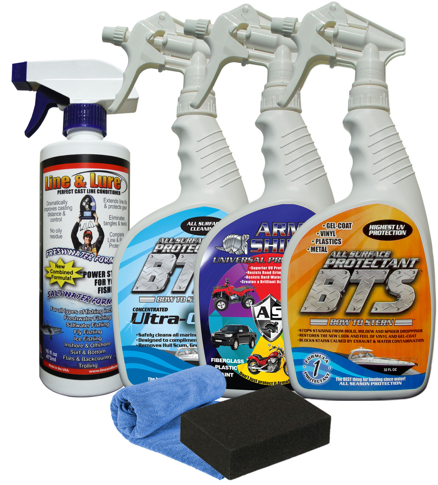 Ultimate Outdoor Protectant Kit - Fishing, Boating, RVs, Cars - Care Kit