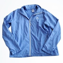 Adidas Baby Blue and White Light Weight Full Zipper Windbreaker Jacket S... - £26.01 GBP