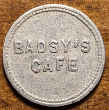 Wooster, Ohio OH Badsy&#39;s Cafe Good For 5¢ Trade Token - £14.71 GBP