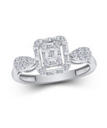 0.30 Carat Round Cut Diamond Wedding Engagement Ring 14k White Gold Fini... - £72.64 GBP