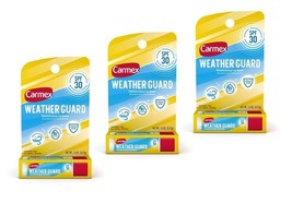 Carmex Weather Guard Moisturizing Lip Balm SPF 30 .15 oz (4.25g)  (Lot of 3) NEW - $15.72