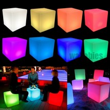 Cocktail Tables Chair Color Changing Led Clubbing Lighting Stool Night Stand - £135.46 GBP